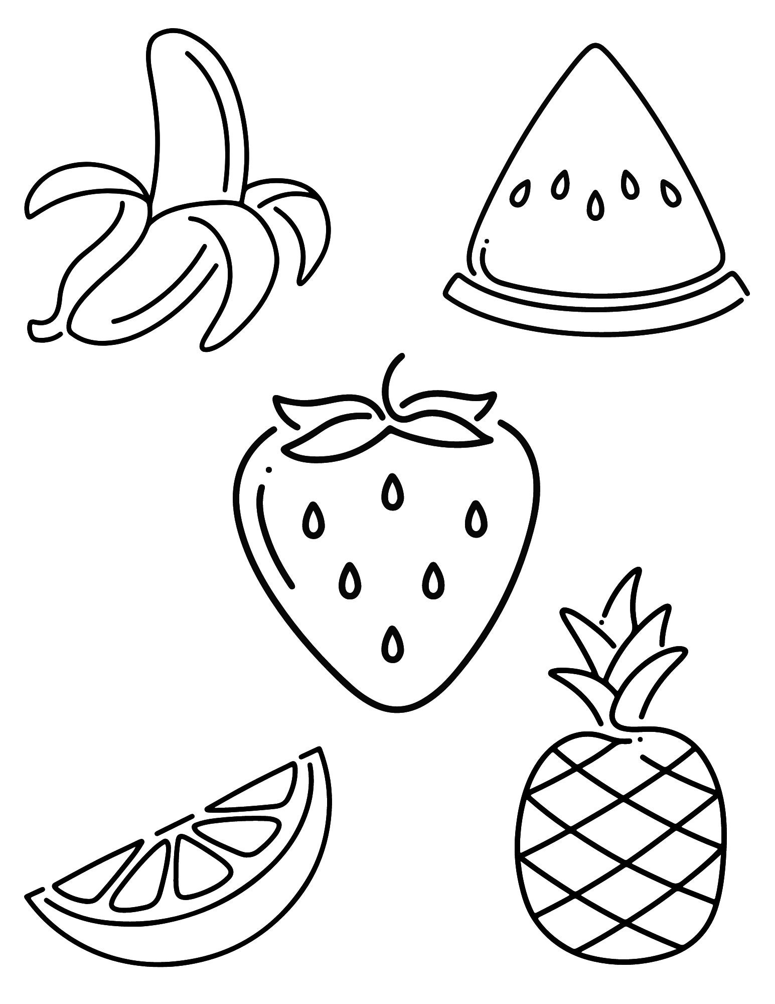 110 Summer Fruits Coloring Pages Free Printable 6