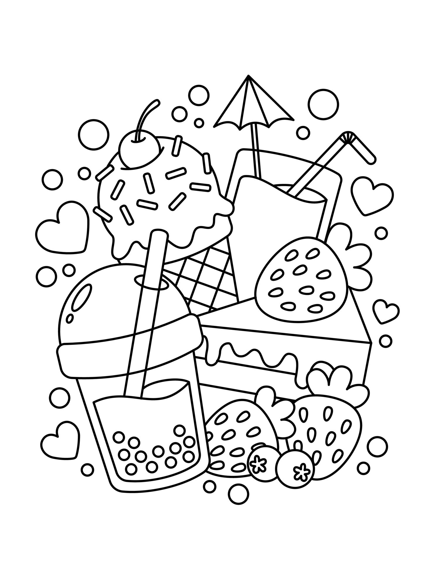 110 Summer Fruits Coloring Pages Free Printable 61