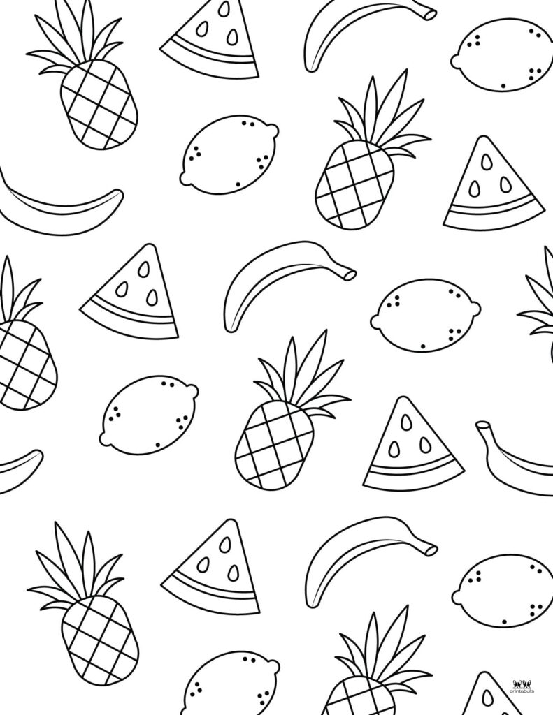 110 Summer Fruits Coloring Pages Free Printable 8