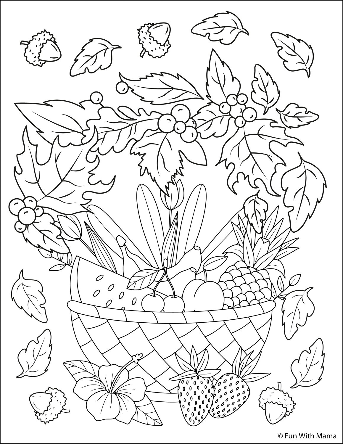 110 Summer Fruits Coloring Pages Free Printable 87