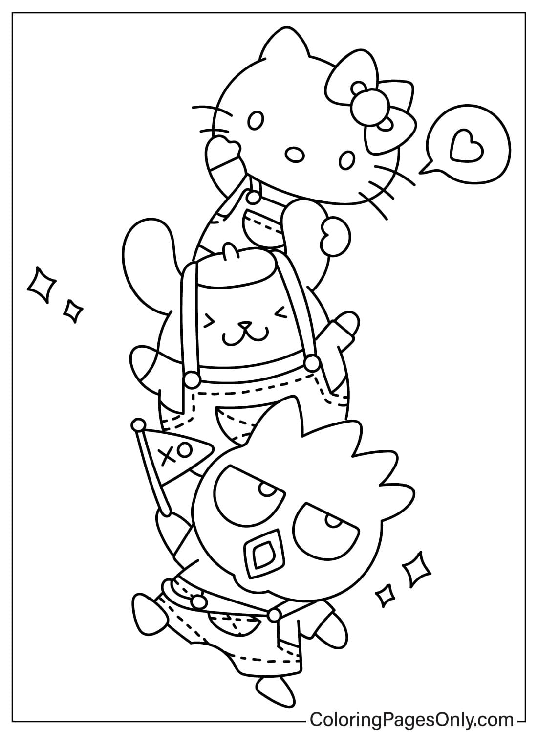 117 Sanrio Coloring Pages Printable 100