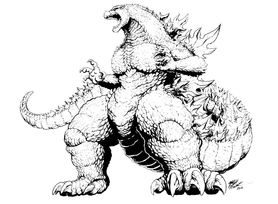 119+ Godzilla Singular Point Coloring Pages Printable 51