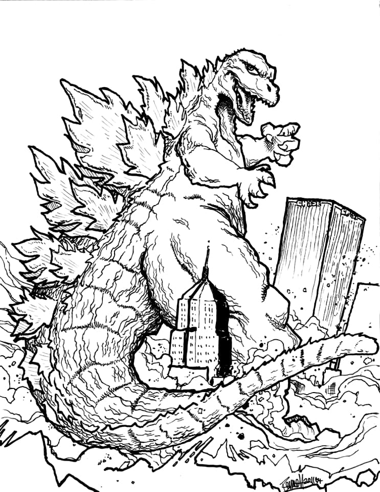 119+ Godzilla Singular Point Coloring Pages Printable 57