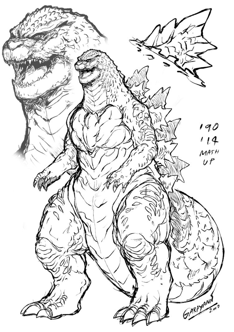 119+ Godzilla Singular Point Coloring Pages Printable 66