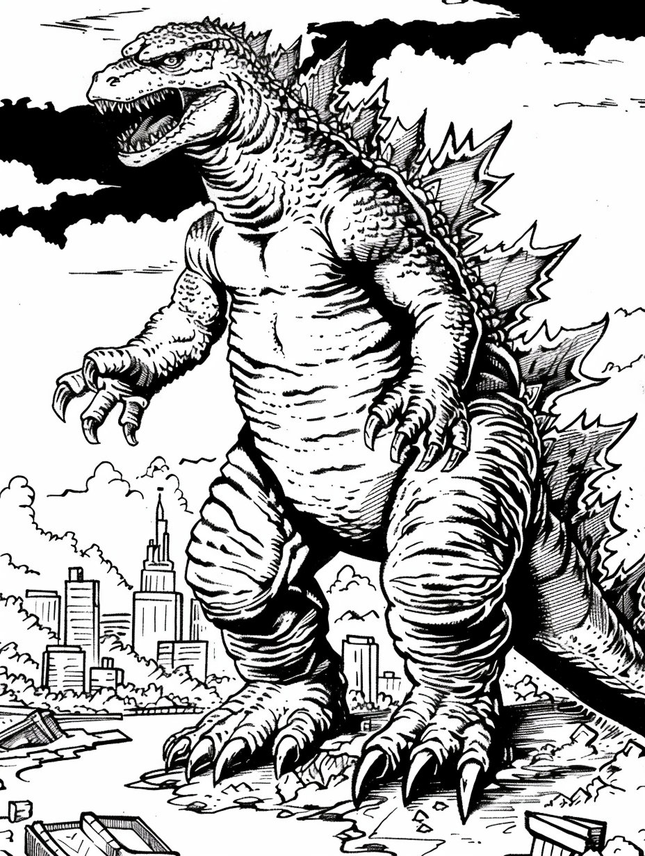 119+ Godzilla Singular Point Coloring Pages Printable 75