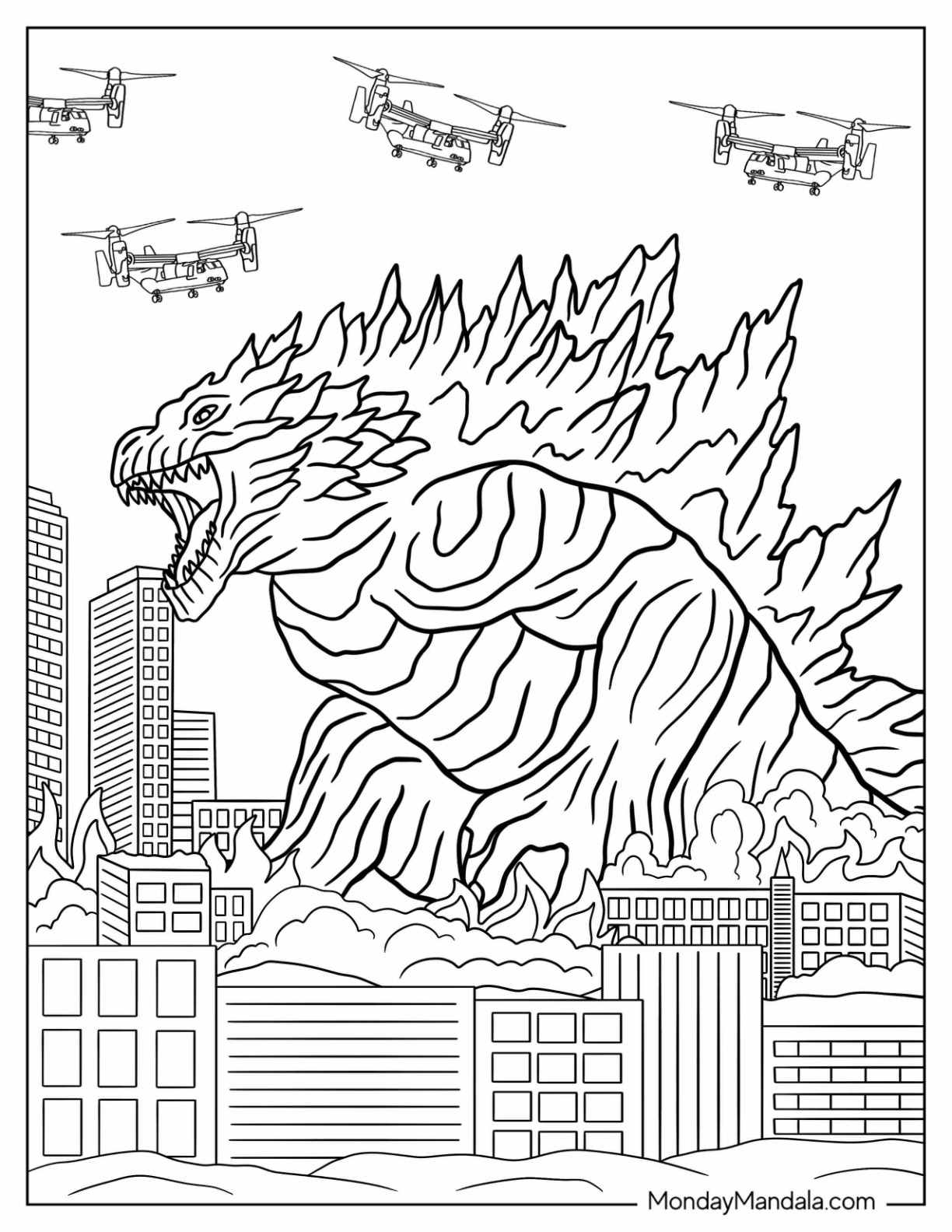 119+ Godzilla Singular Point Coloring Pages Printable 93