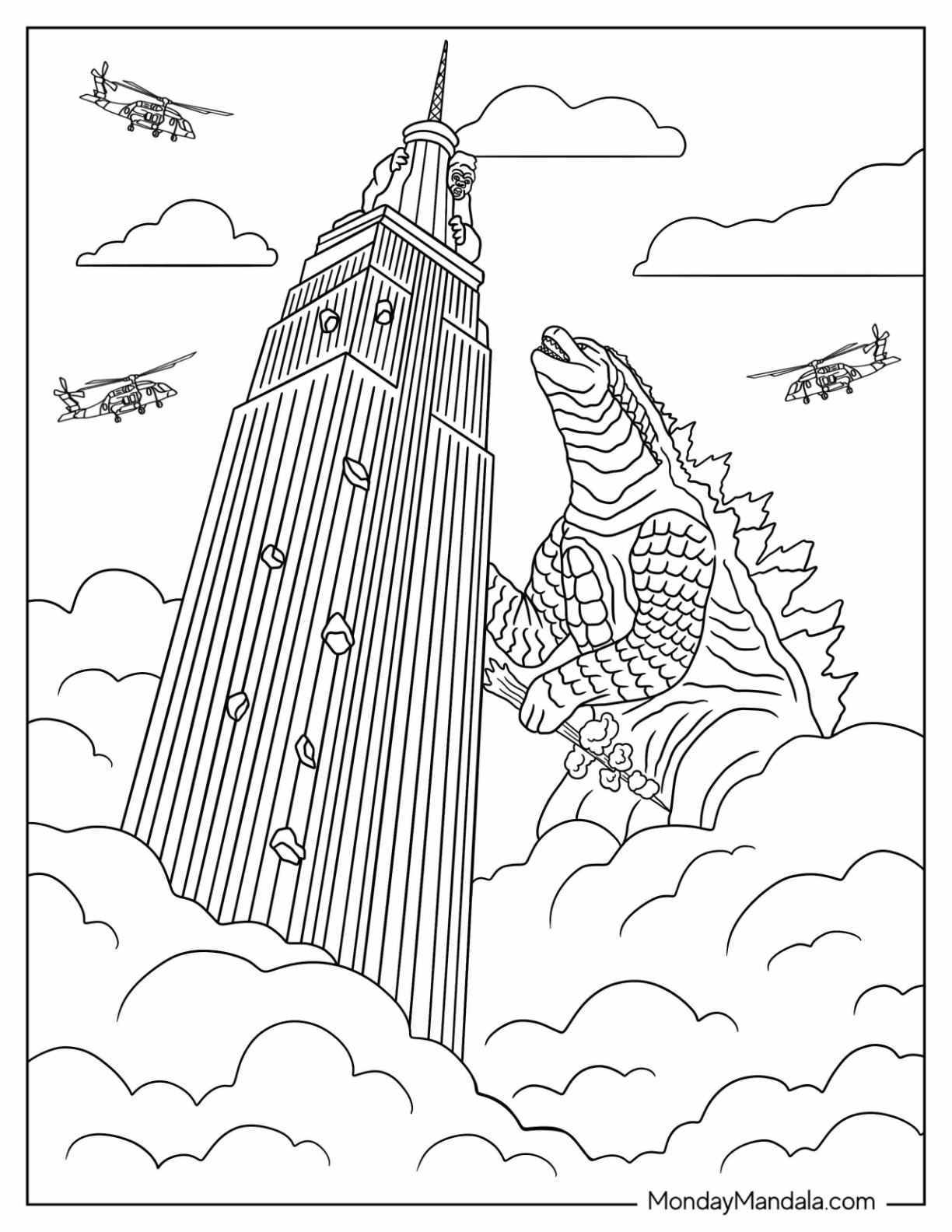 119+ Godzilla Singular Point Coloring Pages Printable 94