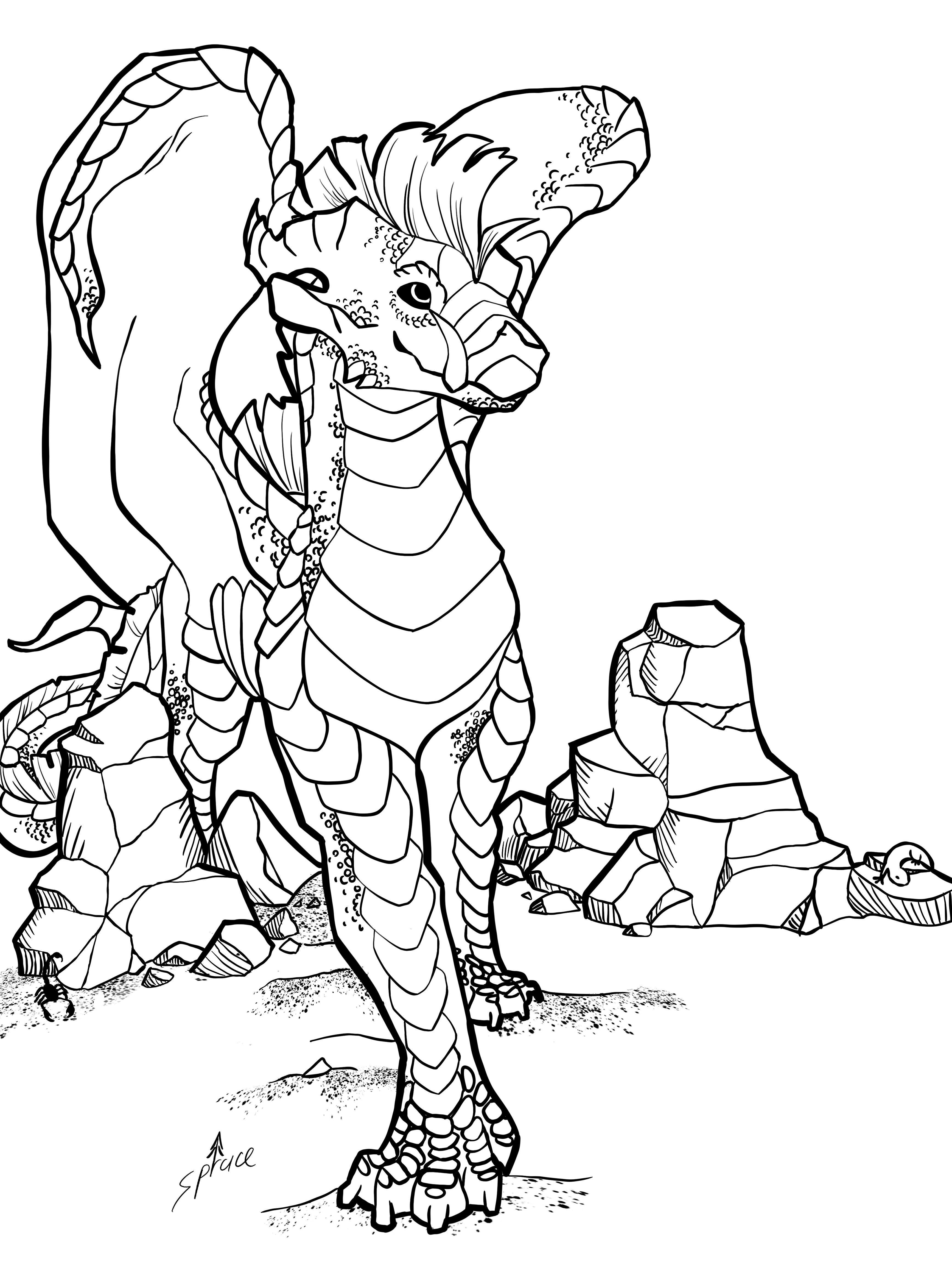 120+ Wings of Fire Coloring Pages 21