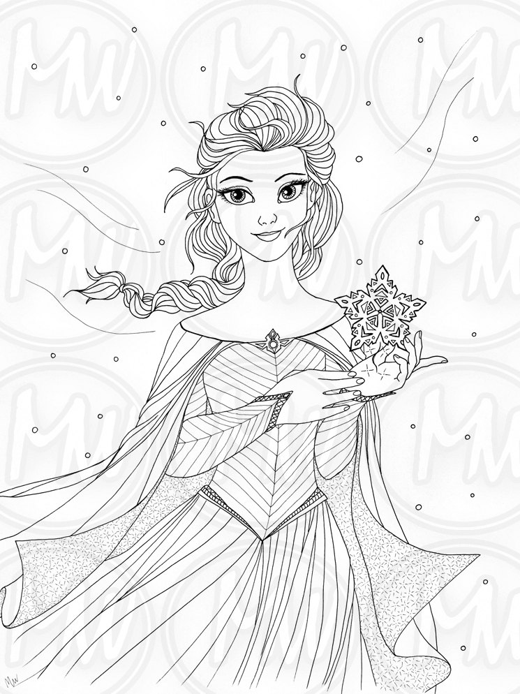 125 Elsa Frozen Coloring Pages: Frozen Magic in Every Page 112