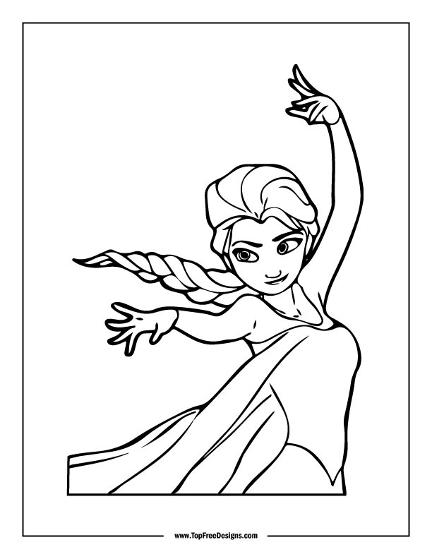 125 Elsa Frozen Coloring Pages: Frozen Magic in Every Page 113