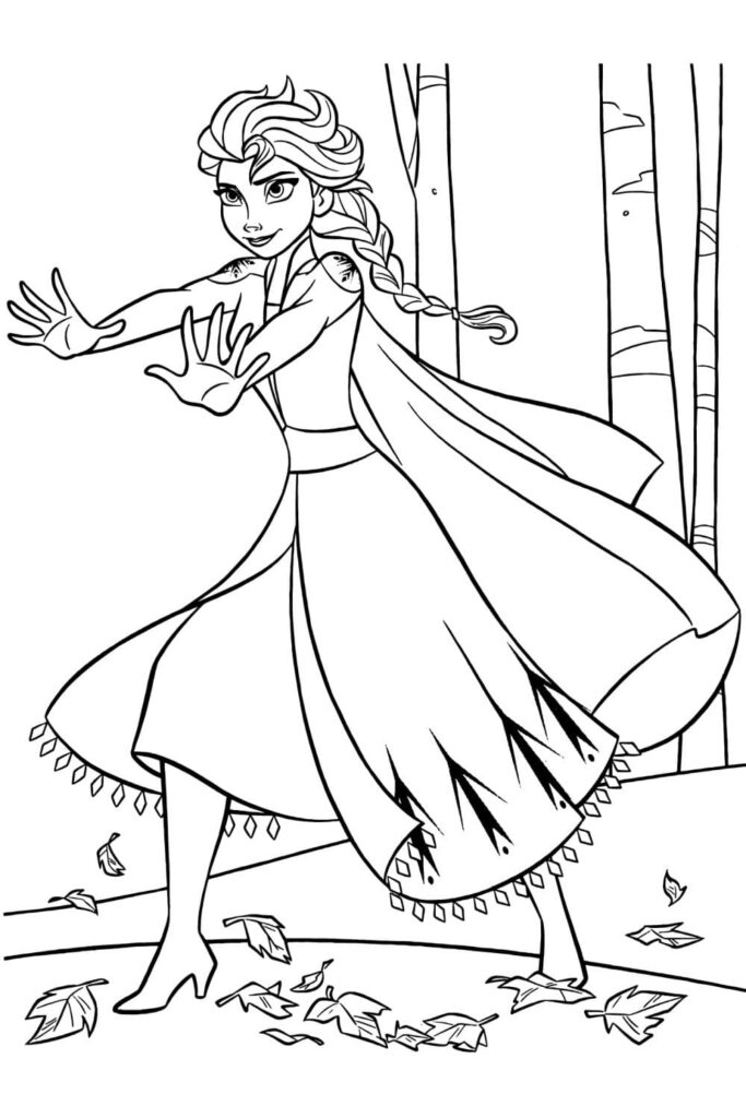 125 Elsa Frozen Coloring Pages: Frozen Magic in Every Page 114