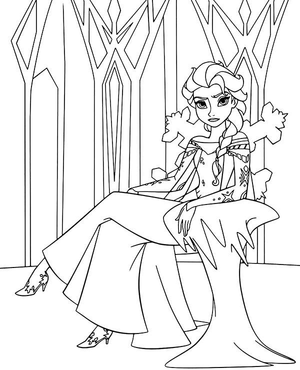 125 Elsa Frozen Coloring Pages: Frozen Magic in Every Page 20