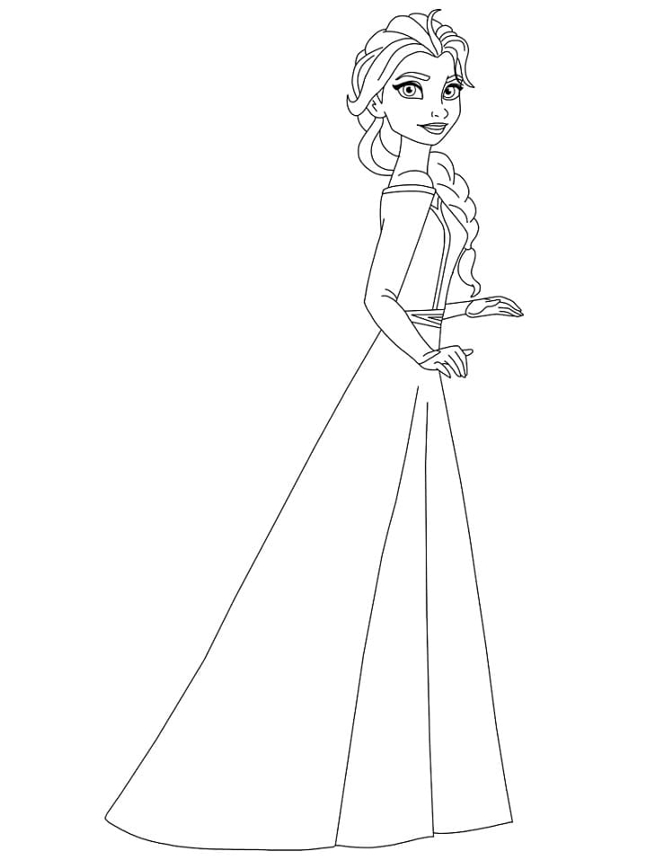 125 Elsa Frozen Coloring Pages: Frozen Magic in Every Page 26