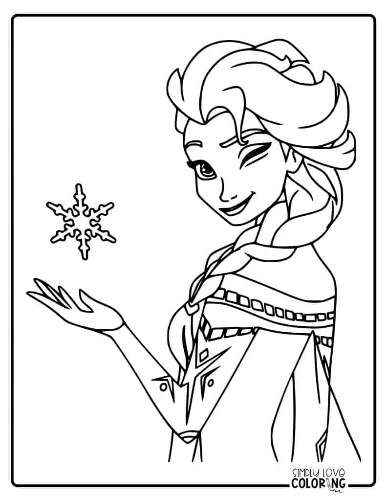 125 Elsa Frozen Coloring Pages: Frozen Magic in Every Page 31