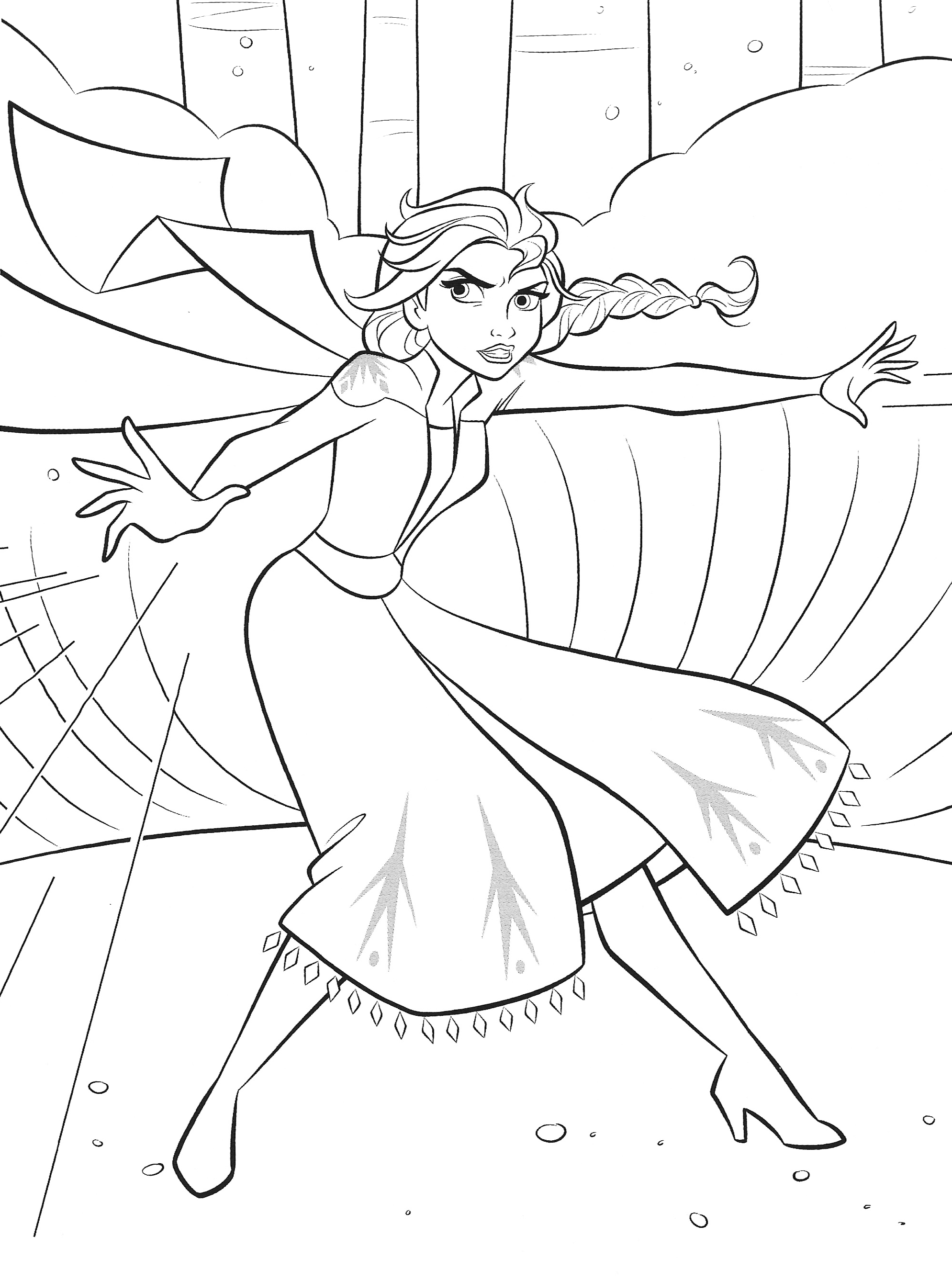 125 Elsa Frozen Coloring Pages: Frozen Magic in Every Page 39