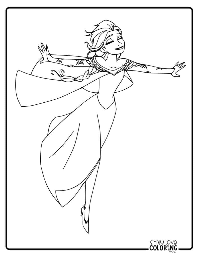 125 Elsa Frozen Coloring Pages: Frozen Magic in Every Page 93