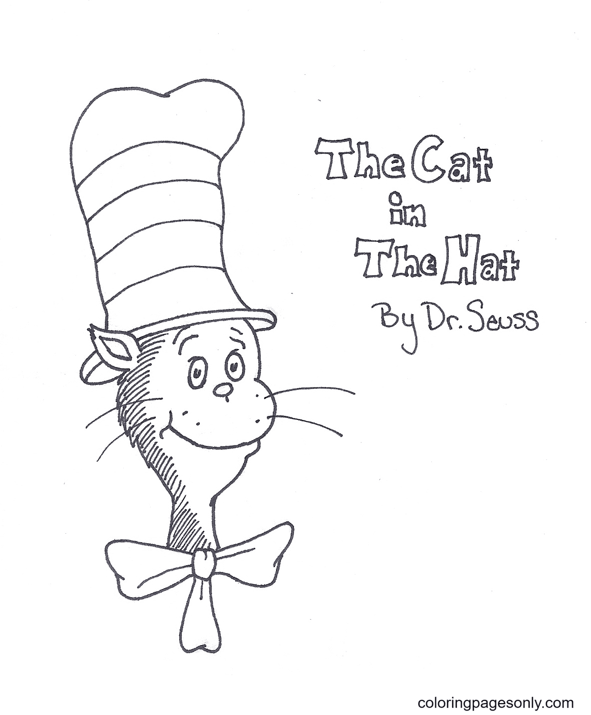 130+ Cat in the Hat Coloring Pages Printable 3