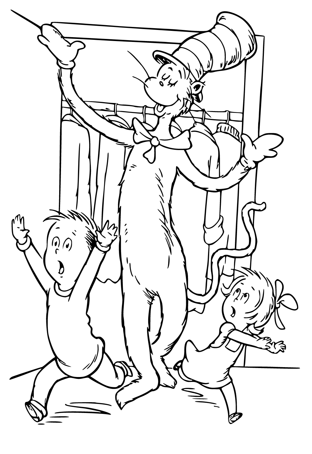 130+ Cat in the Hat Coloring Pages Printable 61