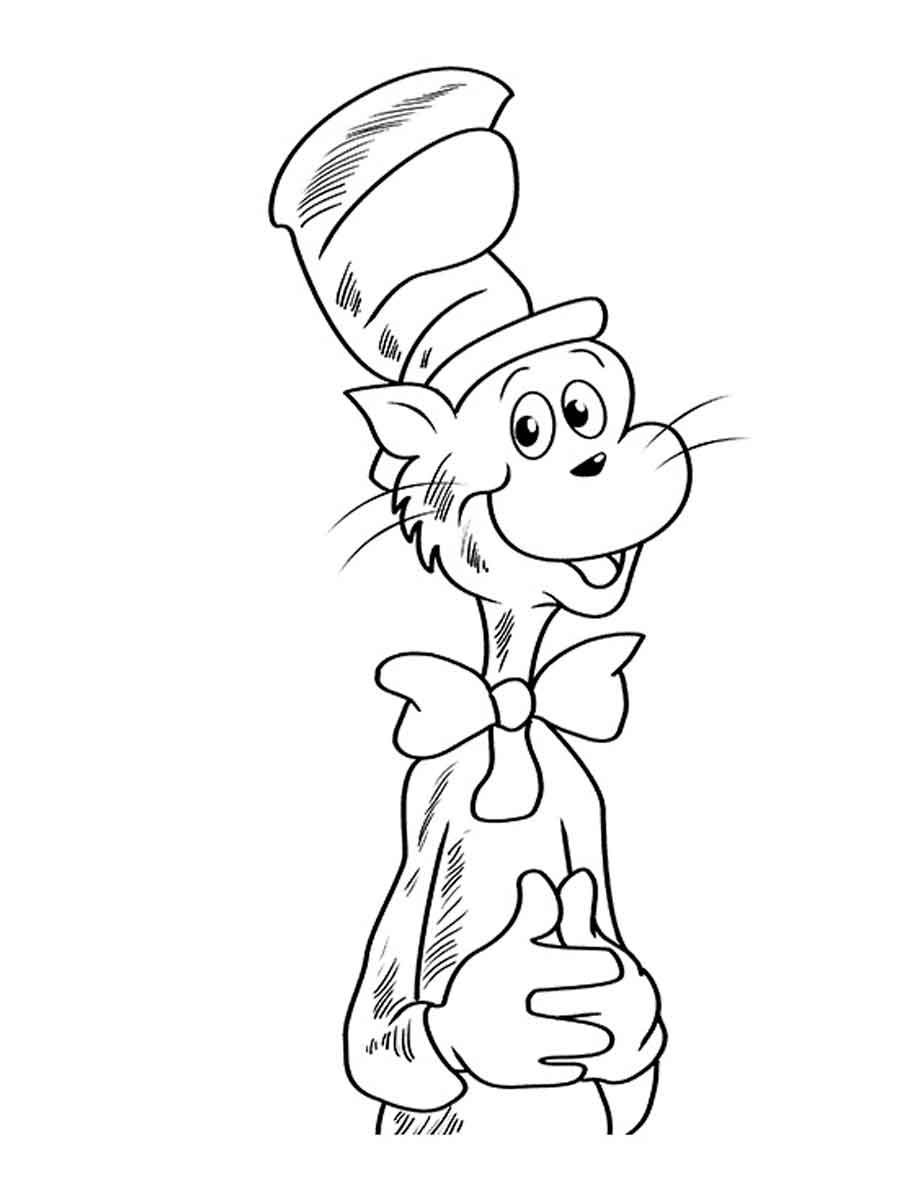 130+ Cat in the Hat Coloring Pages Printable 71