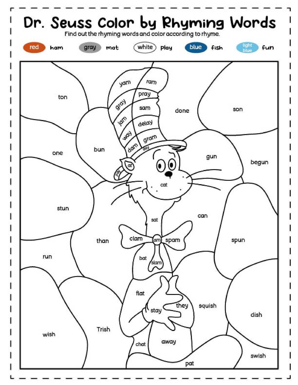 130+ Cat in the Hat Coloring Pages Printable 90