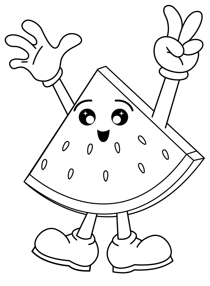 133 Watermelon Coloring Page Ideas for Summer Fun 1