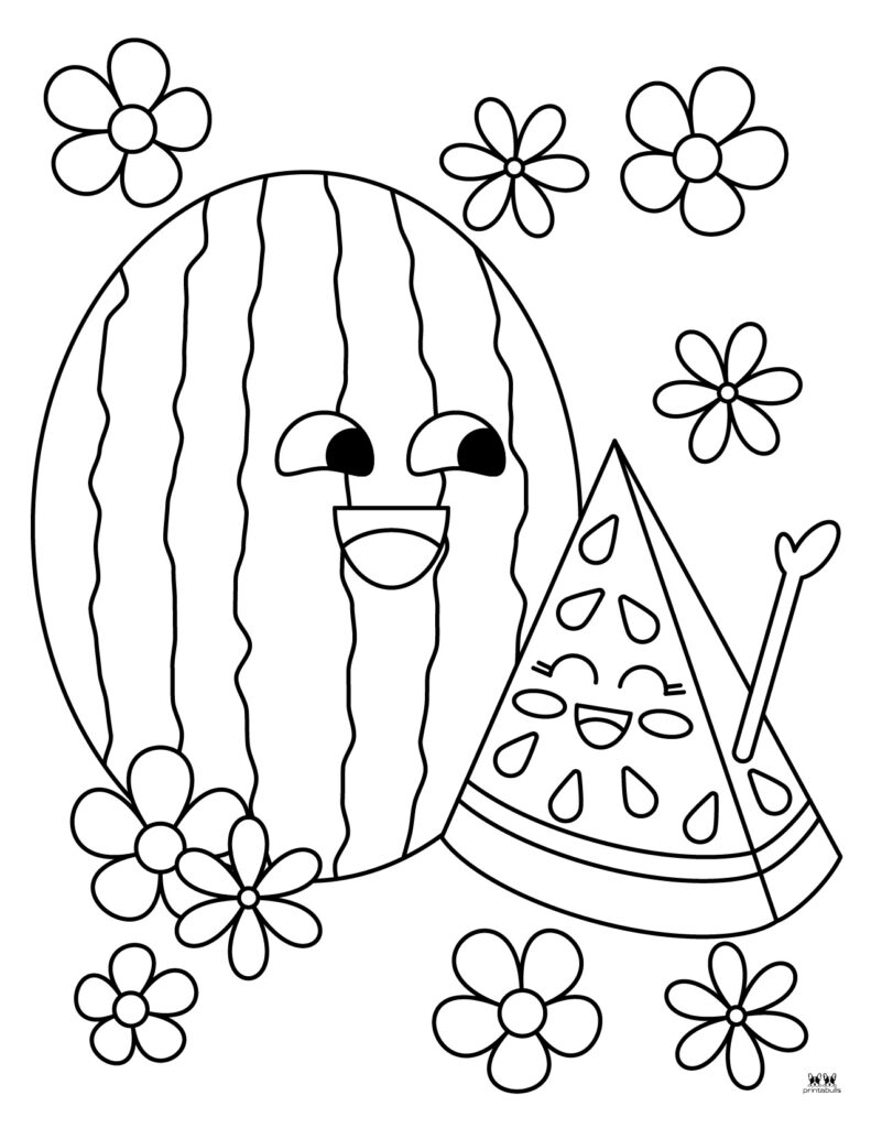 133 Watermelon Coloring Page Ideas for Summer Fun 13