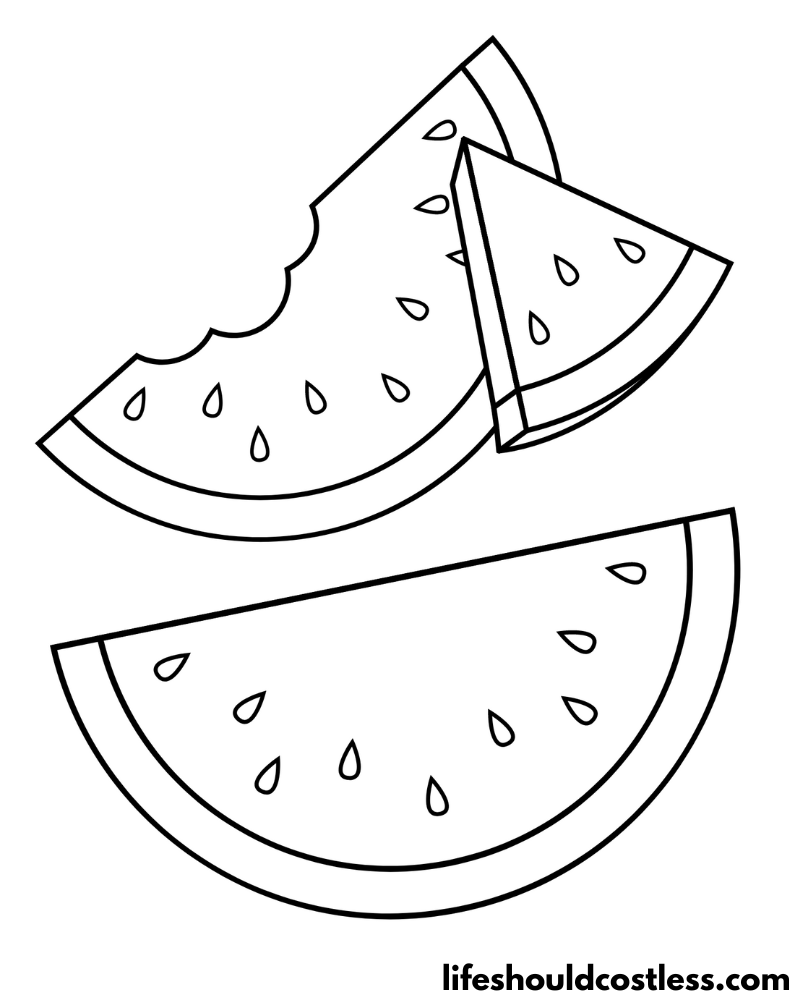 133 Watermelon Coloring Page Ideas for Summer Fun 19