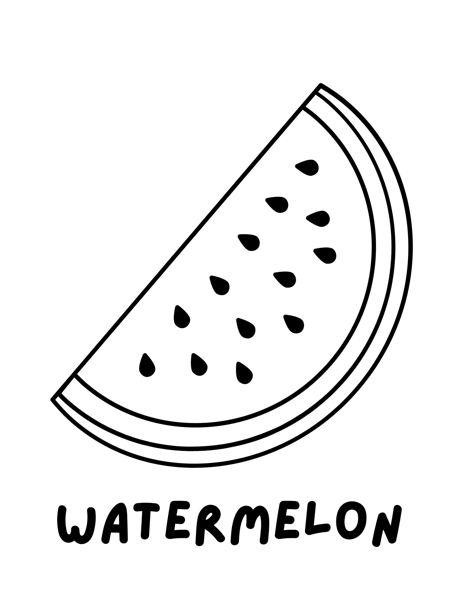 133 Watermelon Coloring Page Ideas for Summer Fun 2