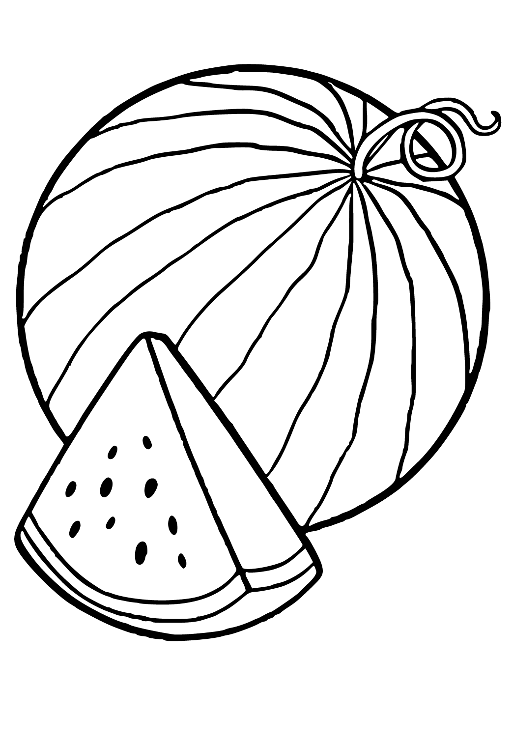 133 Watermelon Coloring Page Ideas for Summer Fun 21