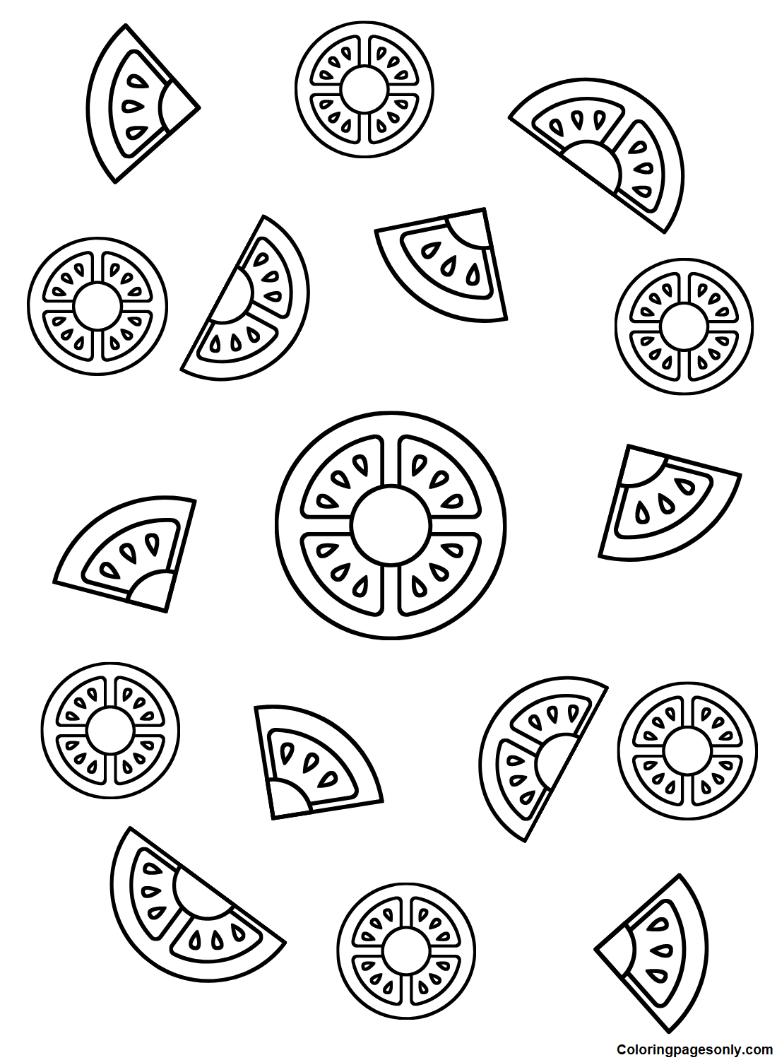 133 Watermelon Coloring Page Ideas for Summer Fun 22