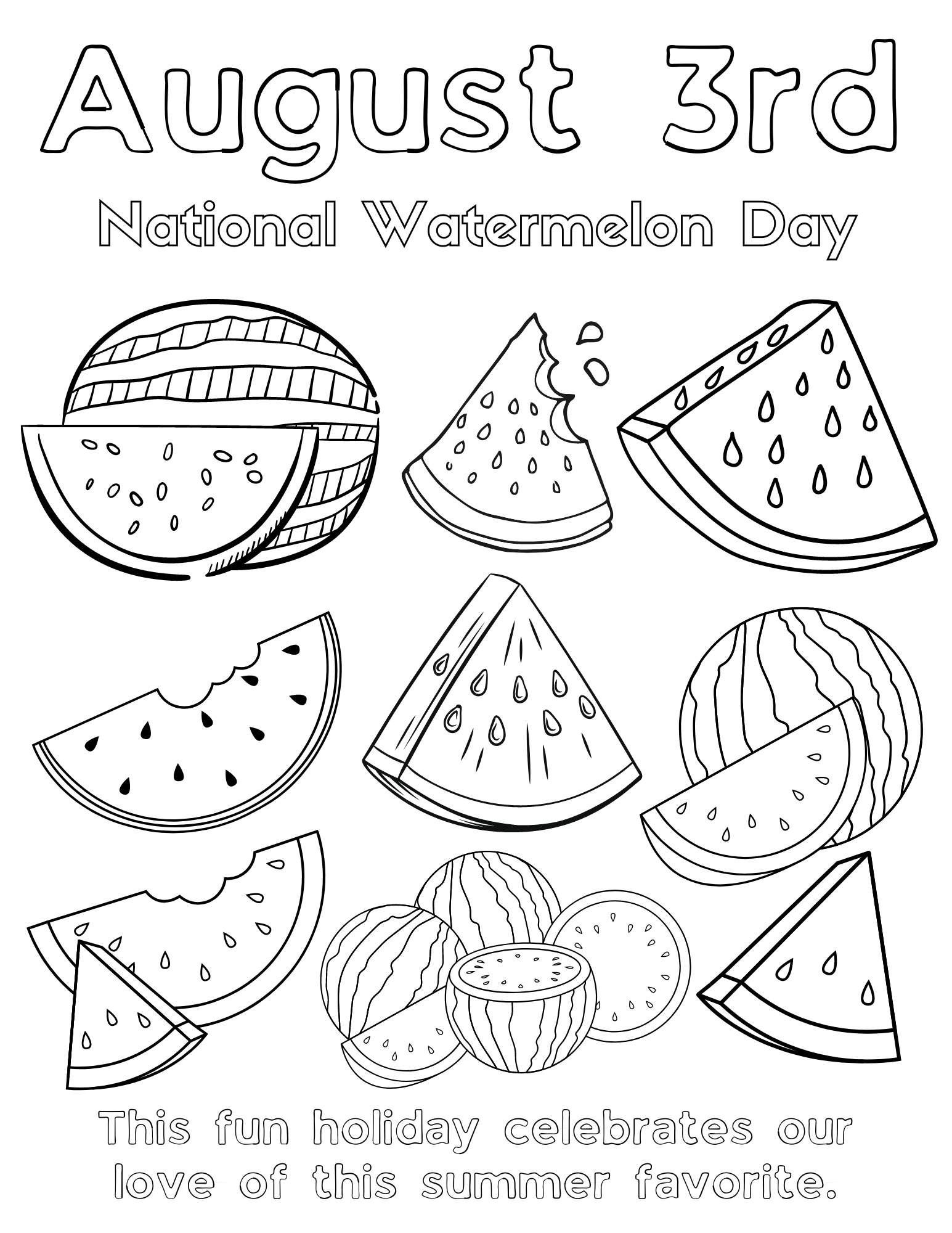 133 Watermelon Coloring Page Ideas for Summer Fun 29