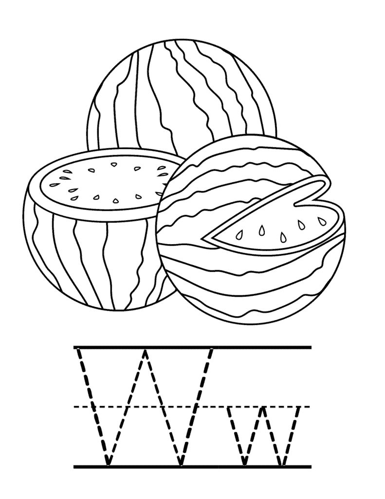 133 Watermelon Coloring Page Ideas for Summer Fun 39