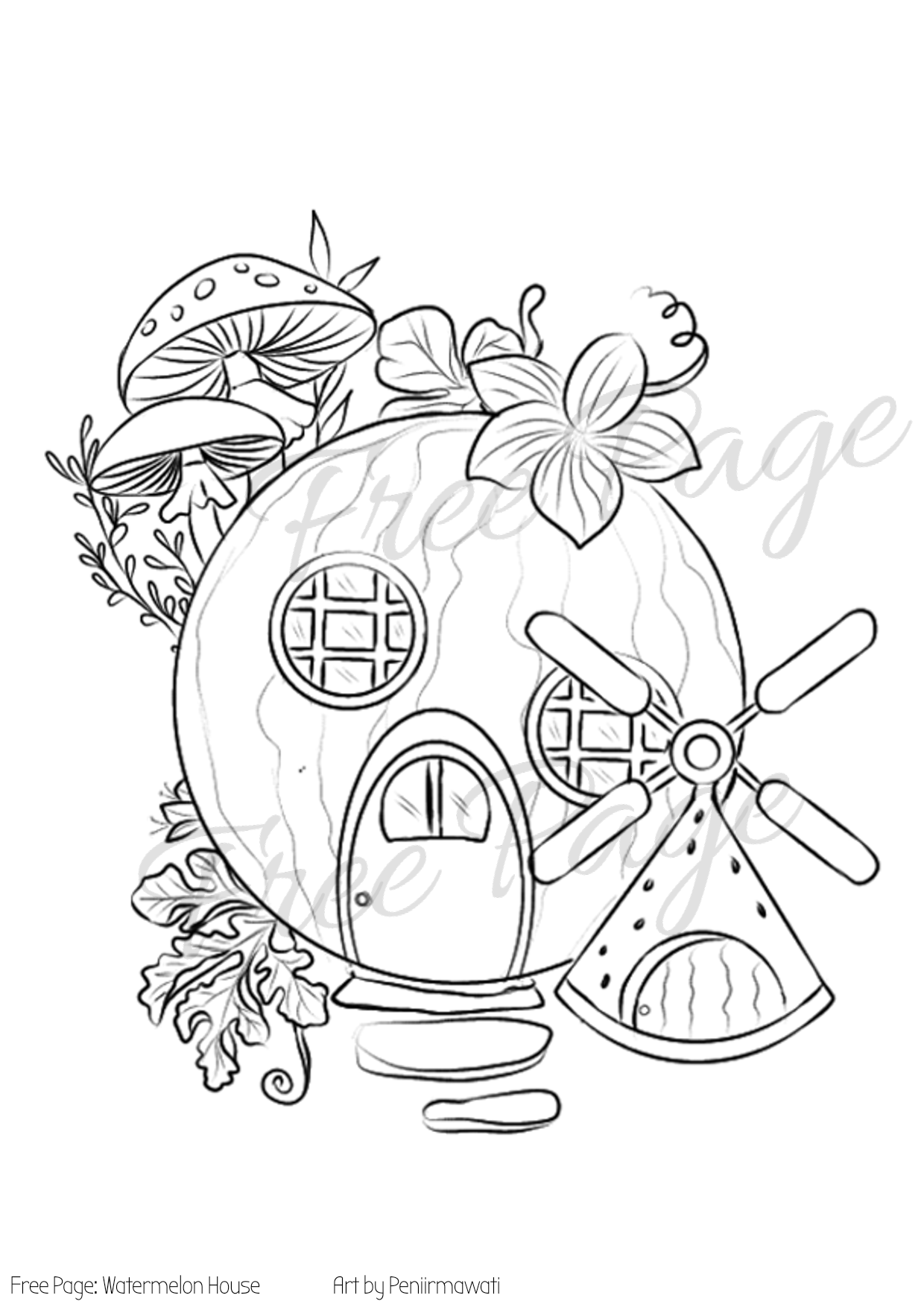 133 Watermelon Coloring Page Ideas for Summer Fun 48