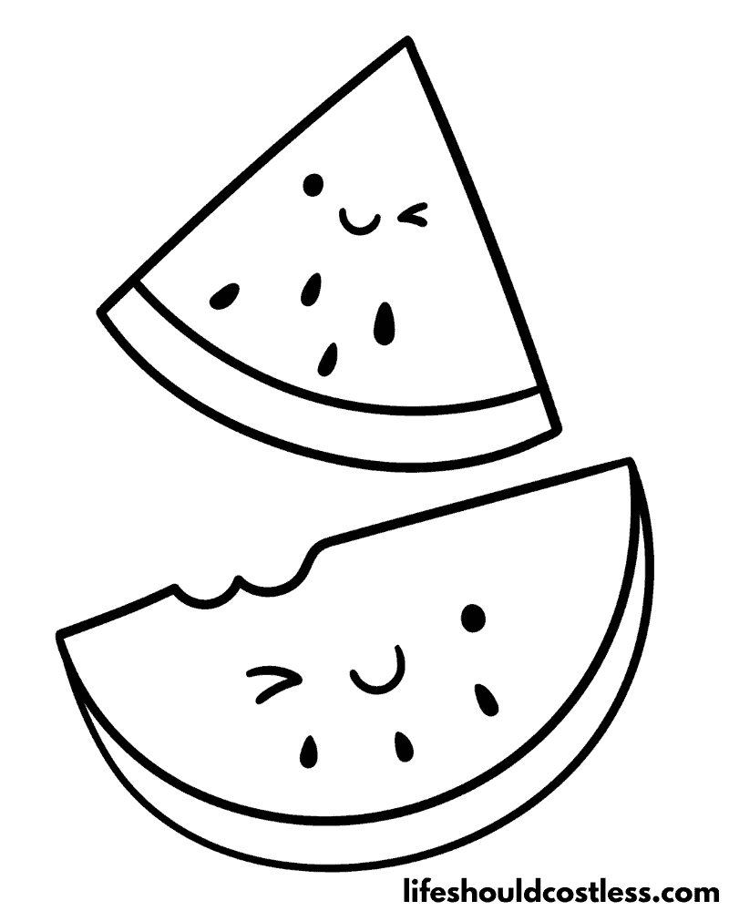 133 Watermelon Coloring Page Ideas for Summer Fun 5