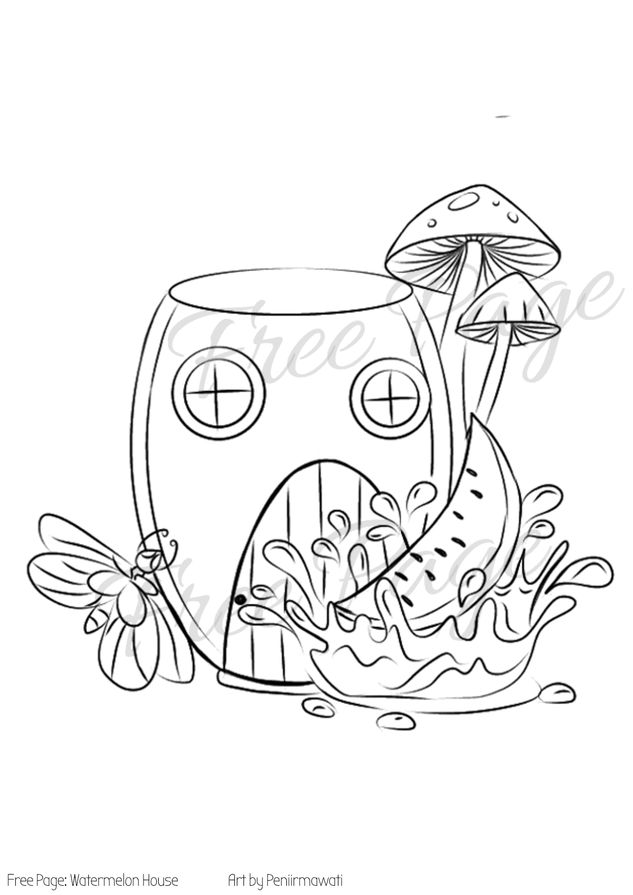 133 Watermelon Coloring Page Ideas for Summer Fun 60