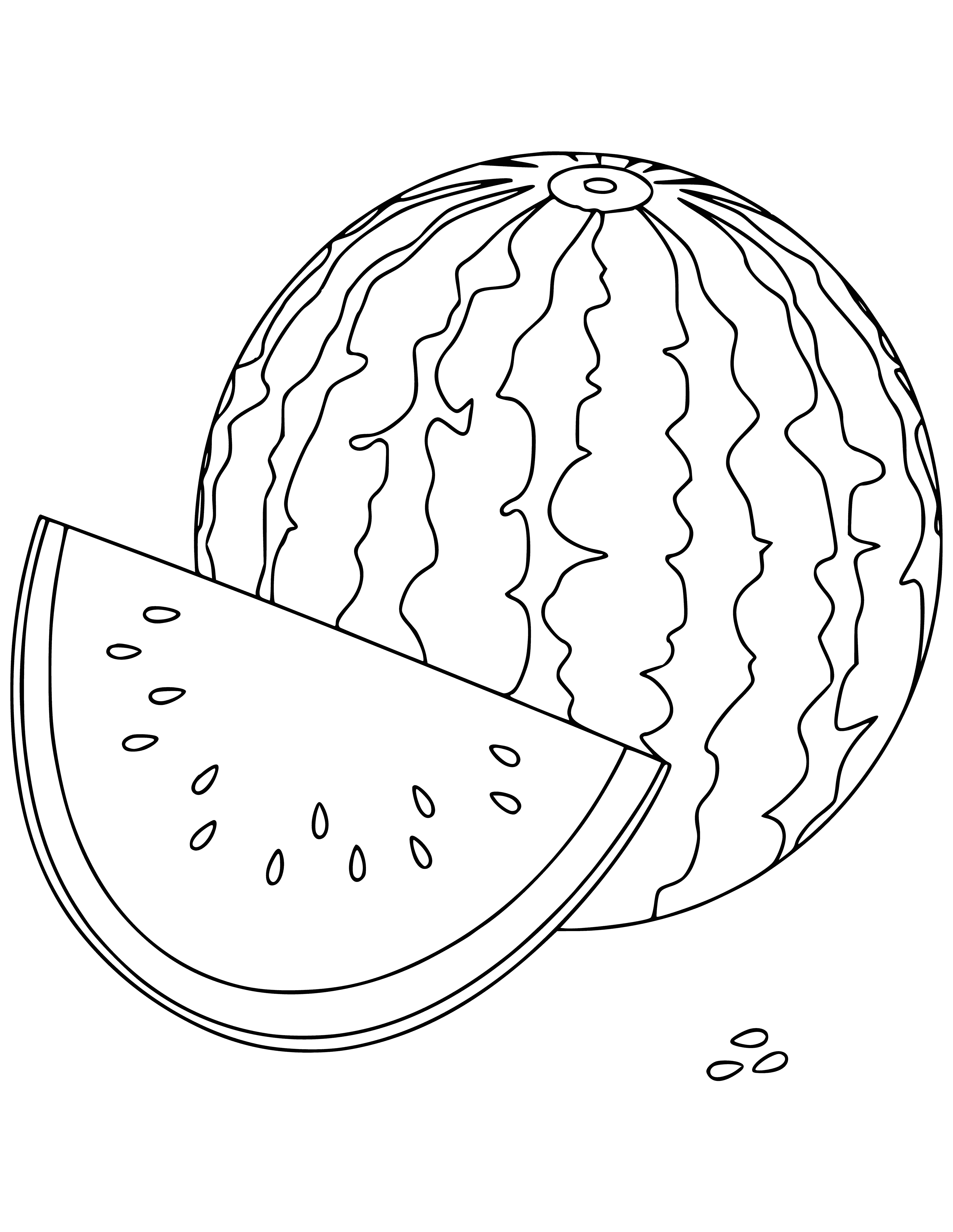 133 Watermelon Coloring Page Ideas for Summer Fun 63