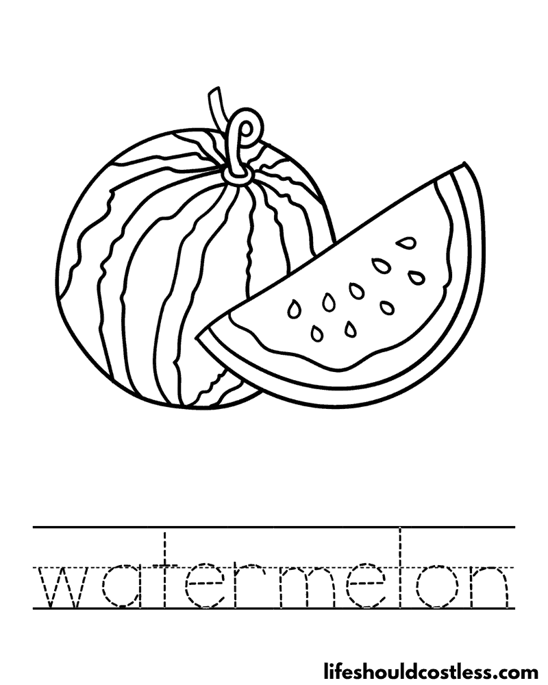 133 Watermelon Coloring Page Ideas for Summer Fun 64