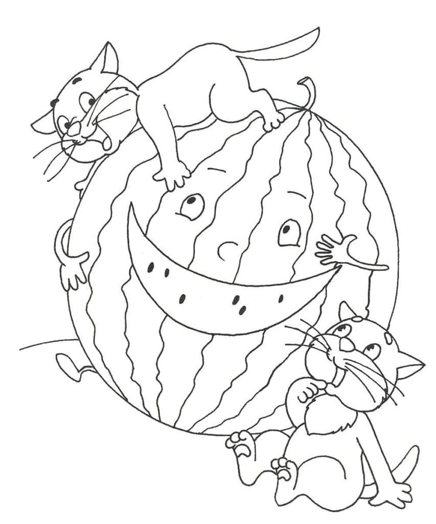 133 Watermelon Coloring Page Ideas for Summer Fun 68