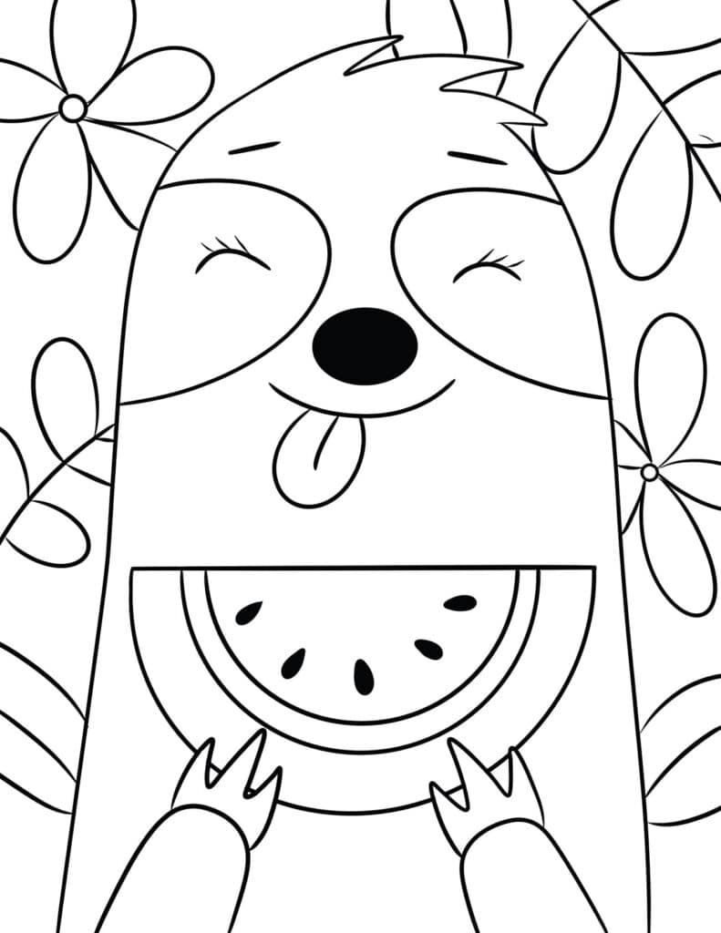 133 Watermelon Coloring Page Ideas for Summer Fun 74