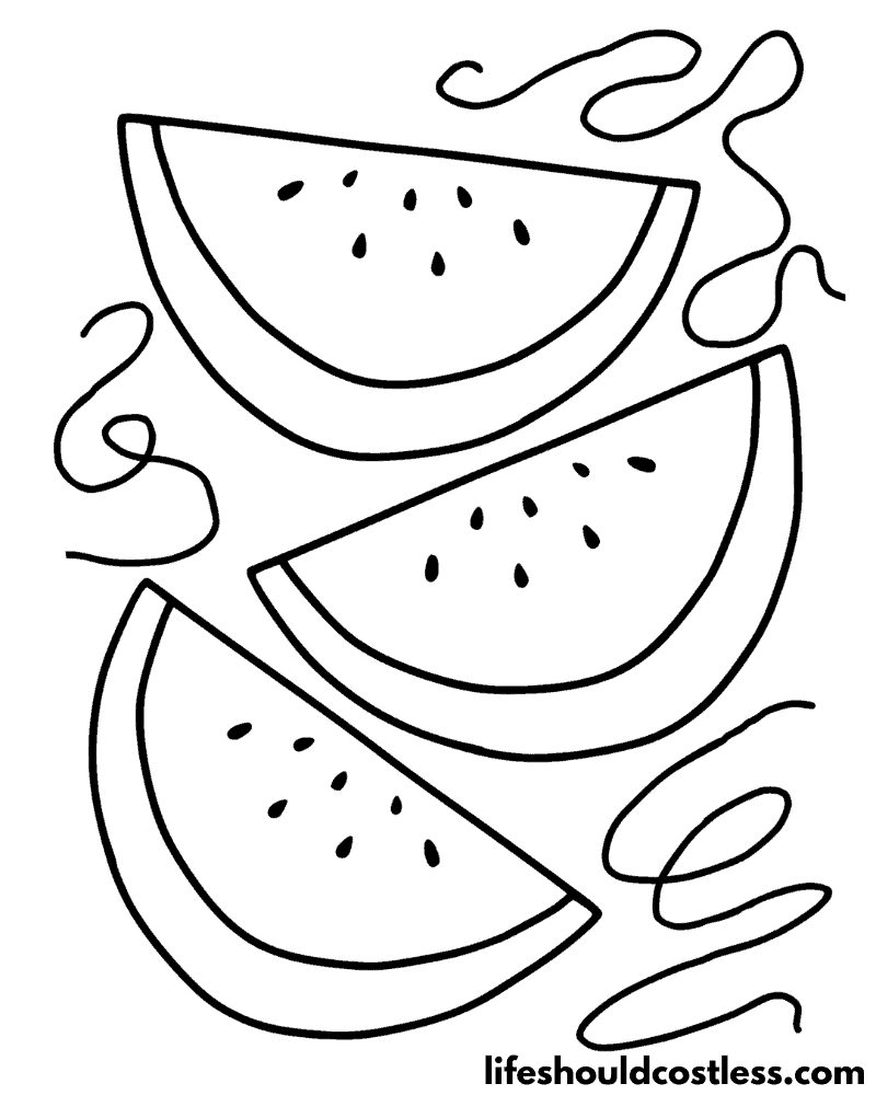 133 Watermelon Coloring Page Ideas for Summer Fun 8