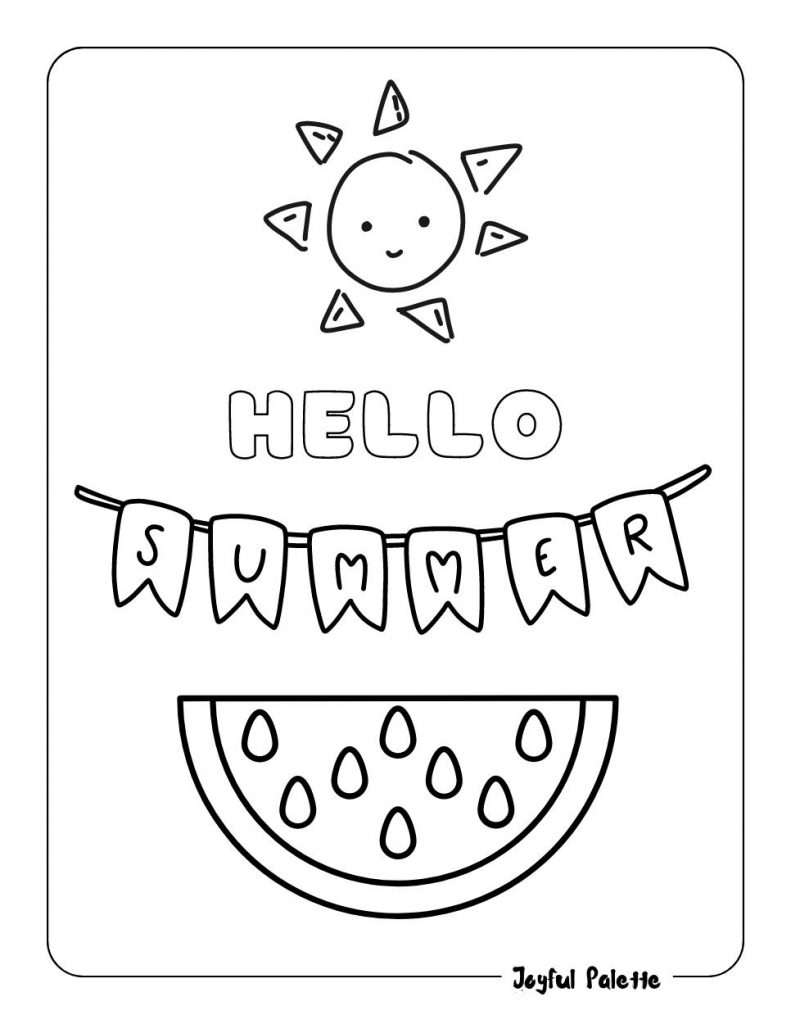 133 Watermelon Coloring Page Ideas for Summer Fun 80