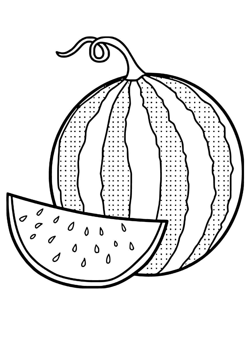 133 Watermelon Coloring Page Ideas for Summer Fun 89