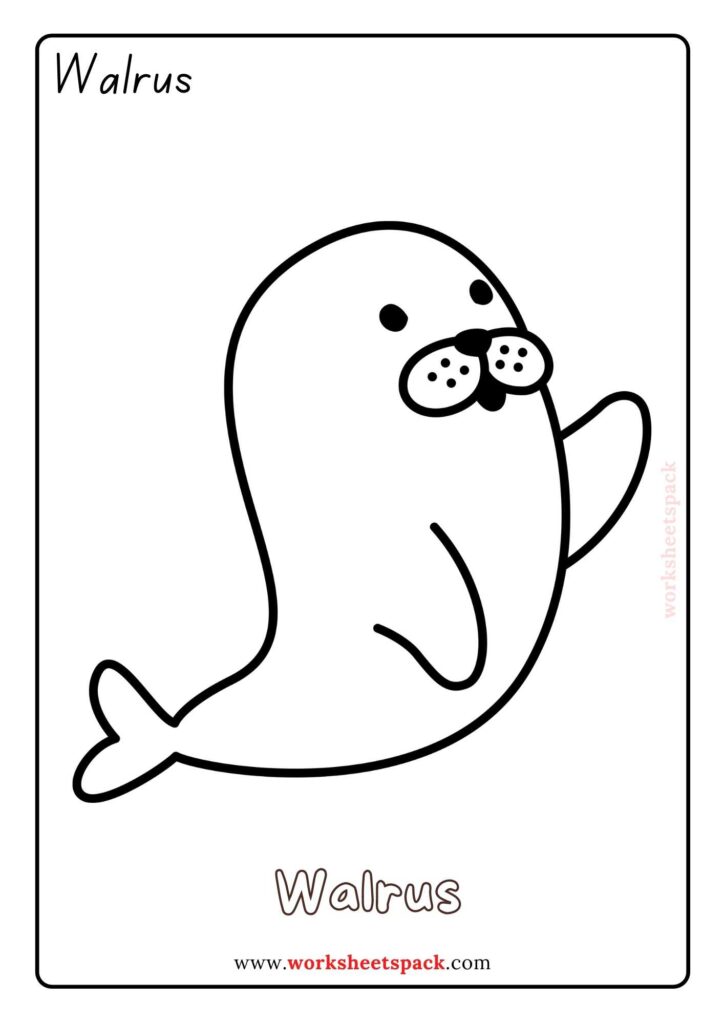 141 Free Walrus Coloring Pages For Kids Printable 111