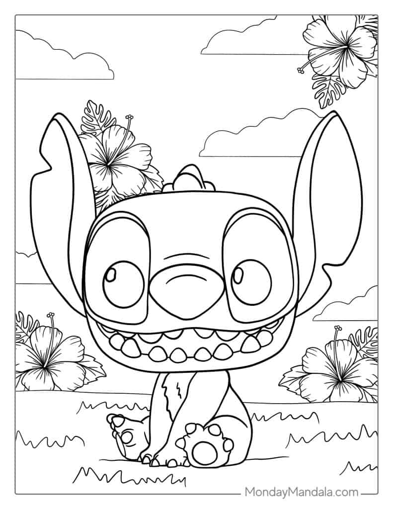 143 Cute Stitch Coloring Pages FREE Printable 13