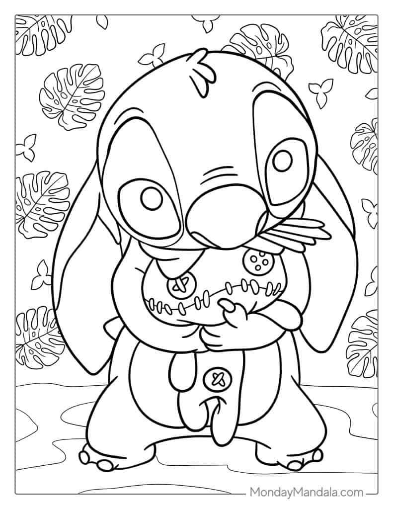 143 Cute Stitch Coloring Pages FREE Printable 17