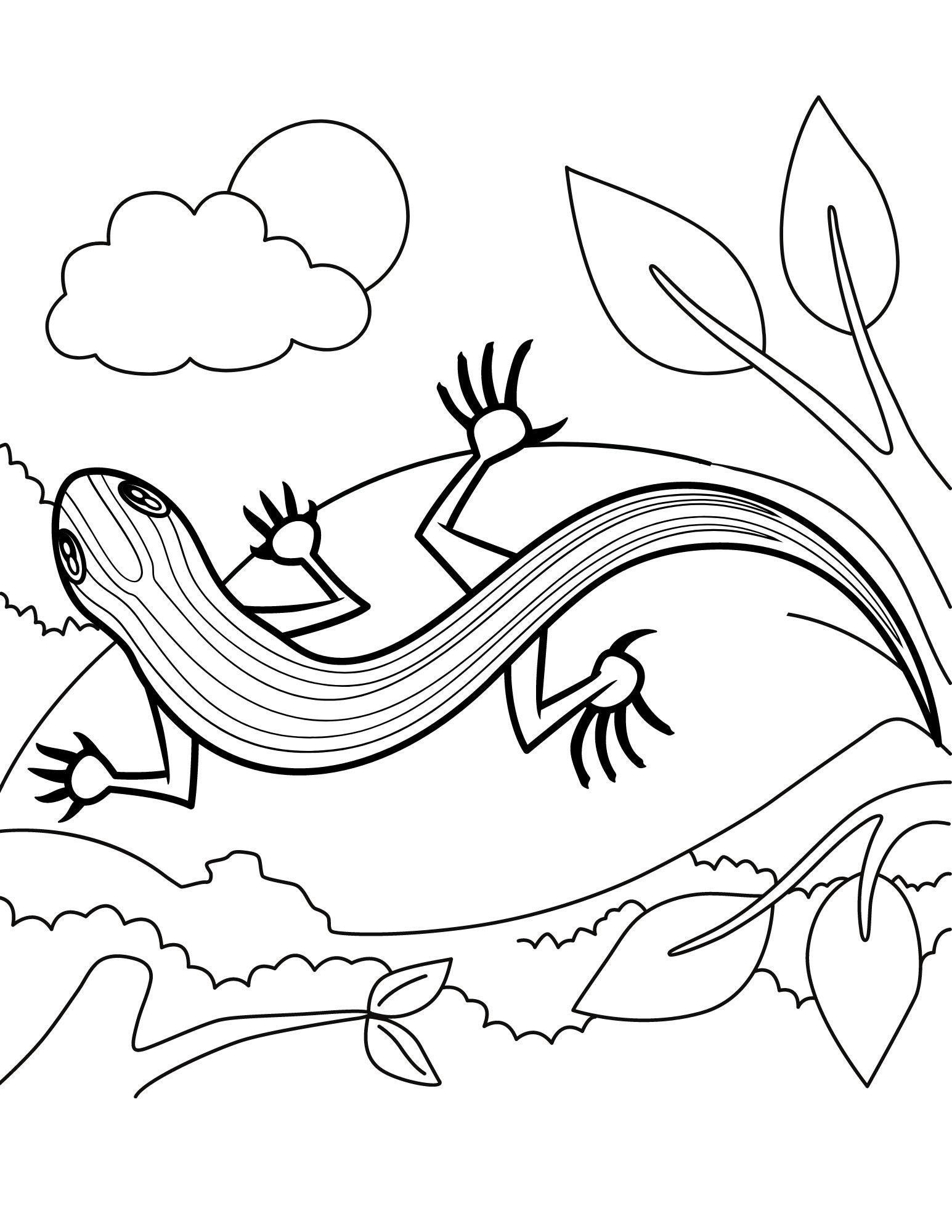 170+ Lizard Coloring Page Designs 107