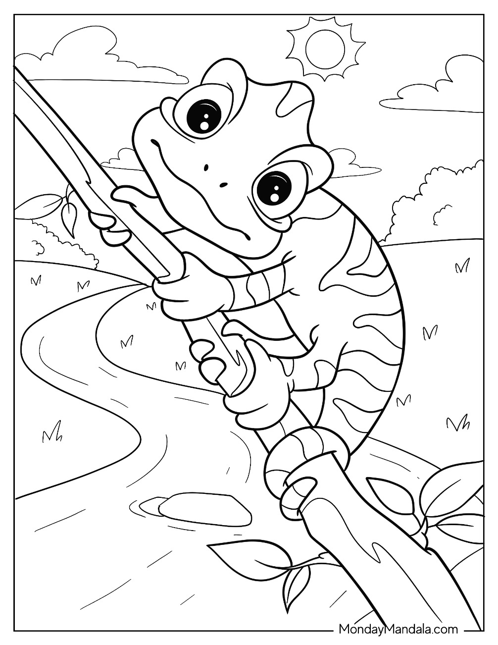 170+ Lizard Coloring Page Designs 113