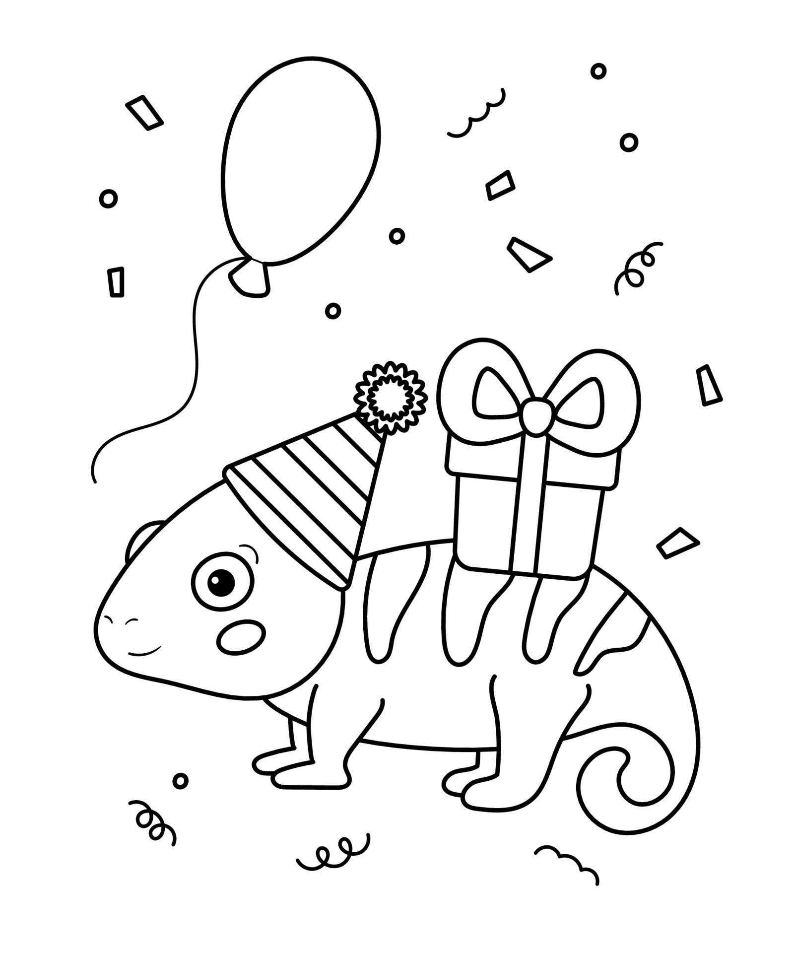 170+ Lizard Coloring Page Designs 115