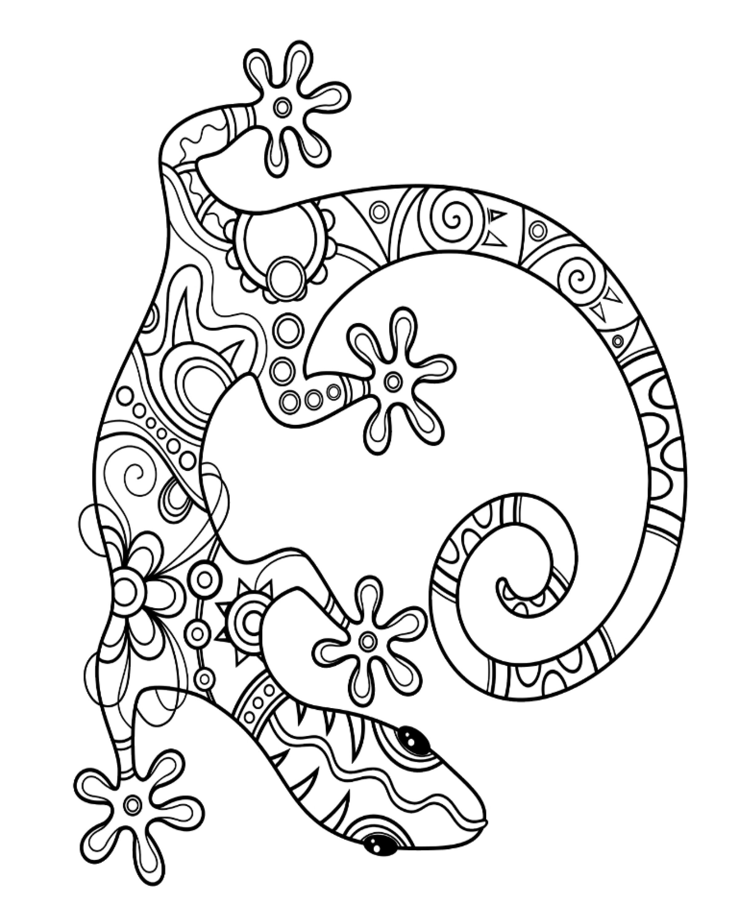 170+ Lizard Coloring Page Designs 125