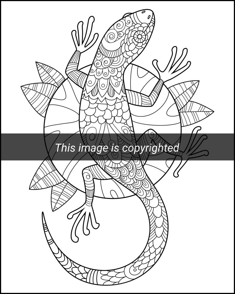 170+ Lizard Coloring Page Designs 139